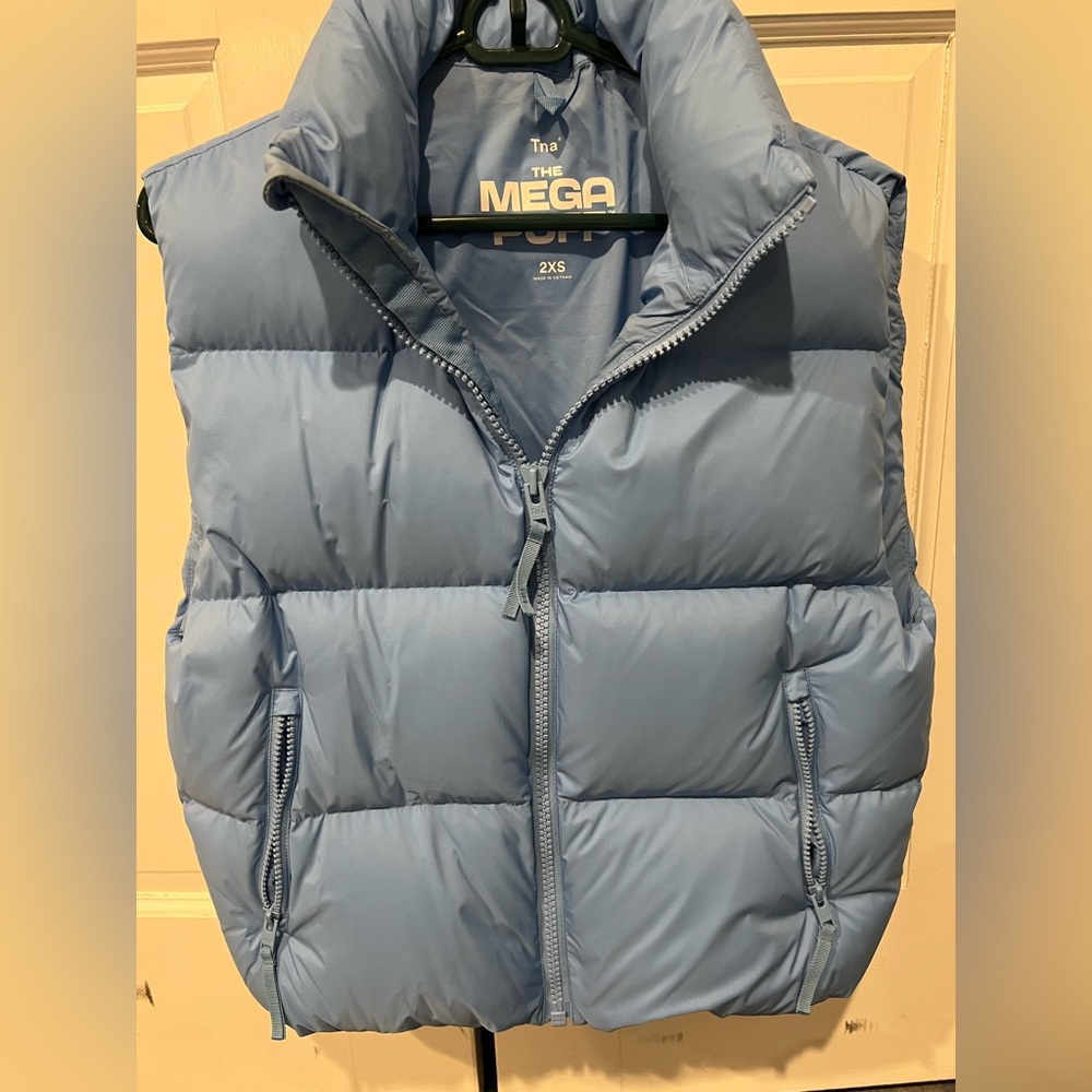 Aritzia Blue Puffer Vest